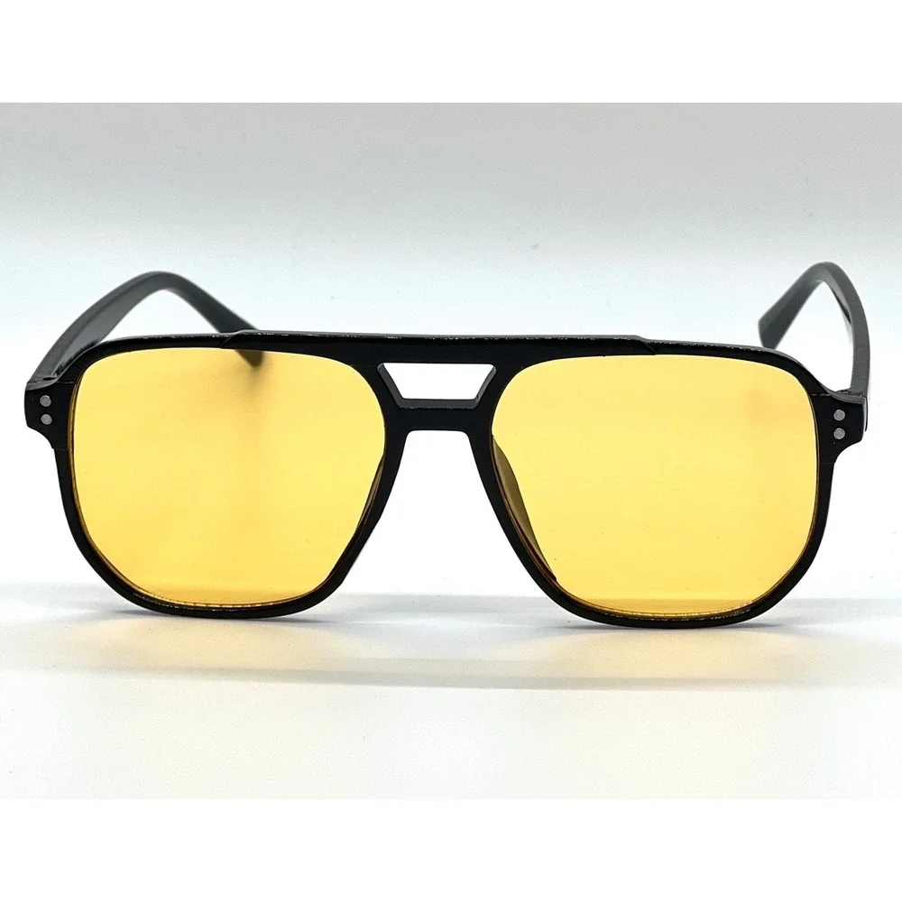 Men Retro‎ Vintage 70s Sunglasses Yellow Lens Shades Street Wear Eye Glasses Hot